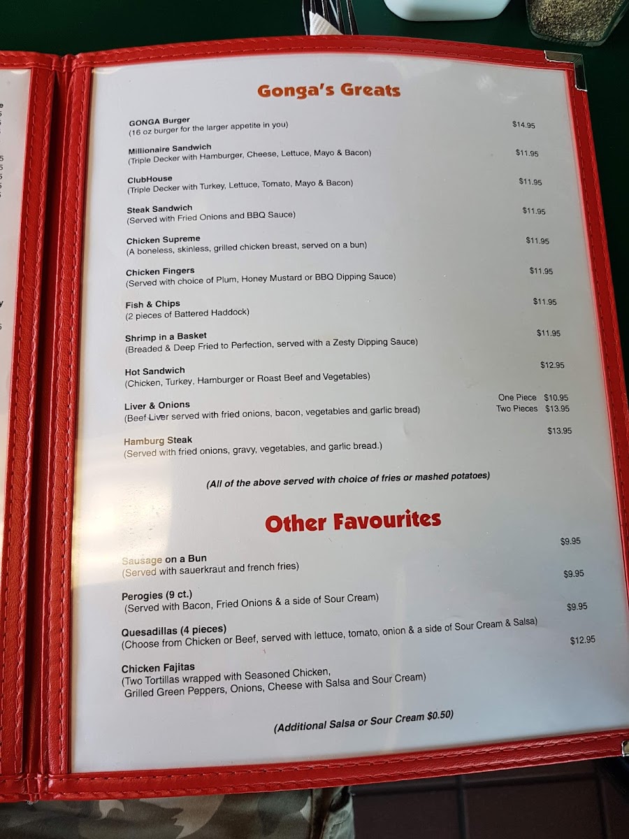 Gonga's Grill Brady Menu - Image 4